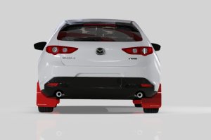Mazda Mazda3 Mud Flap Kit - Rally Armor - UR Series - Black/Dark Grey Logo - `19-`25